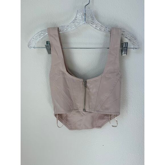 White Fox Corset Pink Beige Top Size XS - Picture 4 of 7